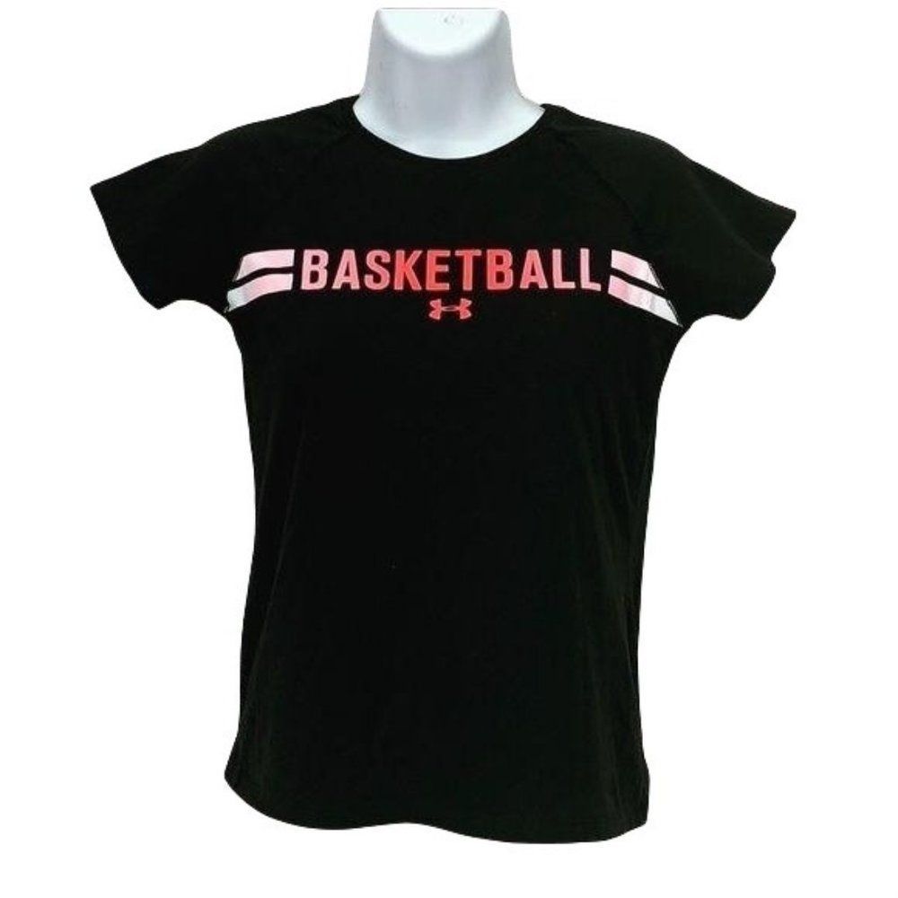 Under Armour Black Youth Medium Short Sleeve Basketball Shirt